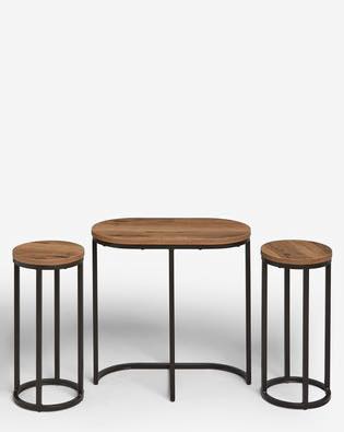 Round Nesting Living Lounge Bedroom Side Tables (Set of 3) (1163)