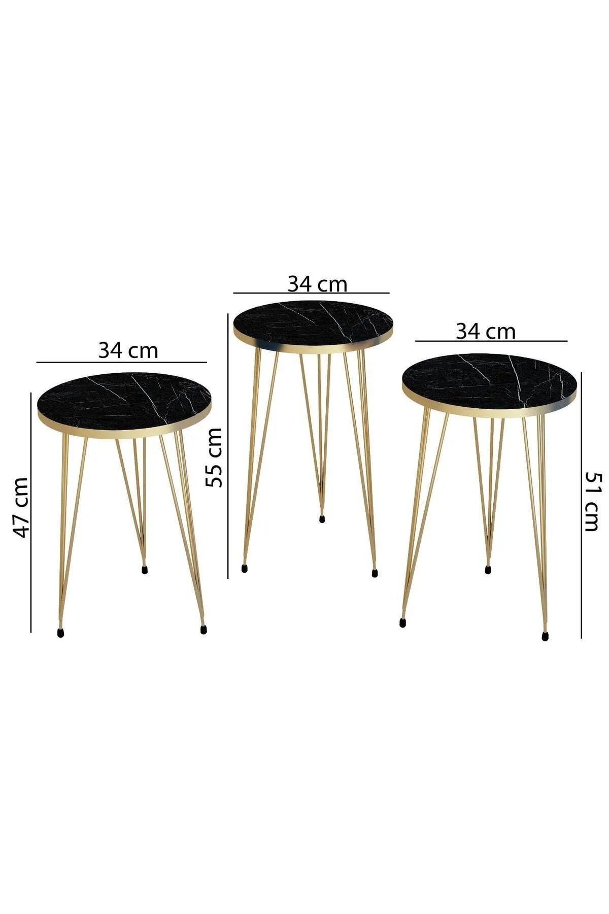 1 PCS / SET OF 3 ROUND COffee Table (1123)