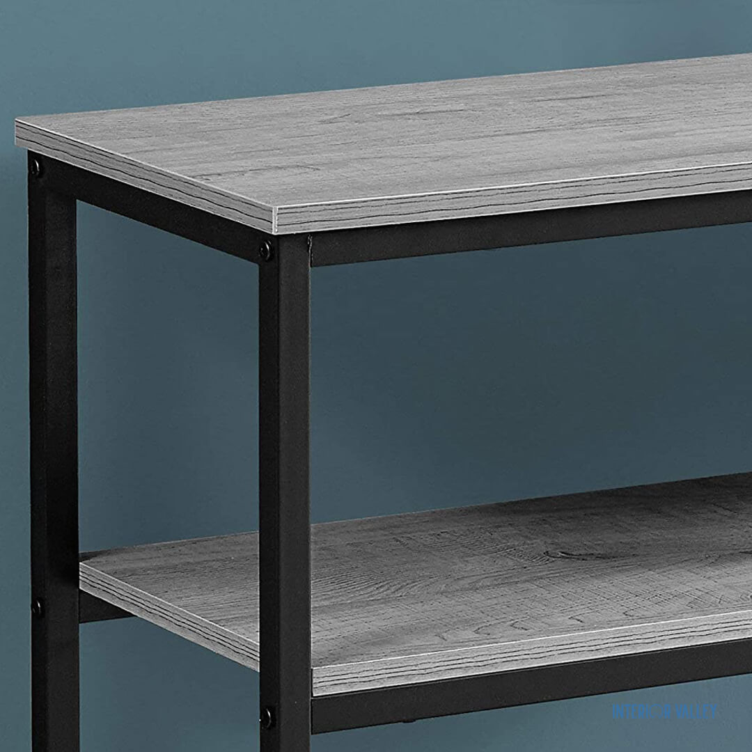 2-Tier Slim Console Table for Entryway with Open Storage Shelf (1138)