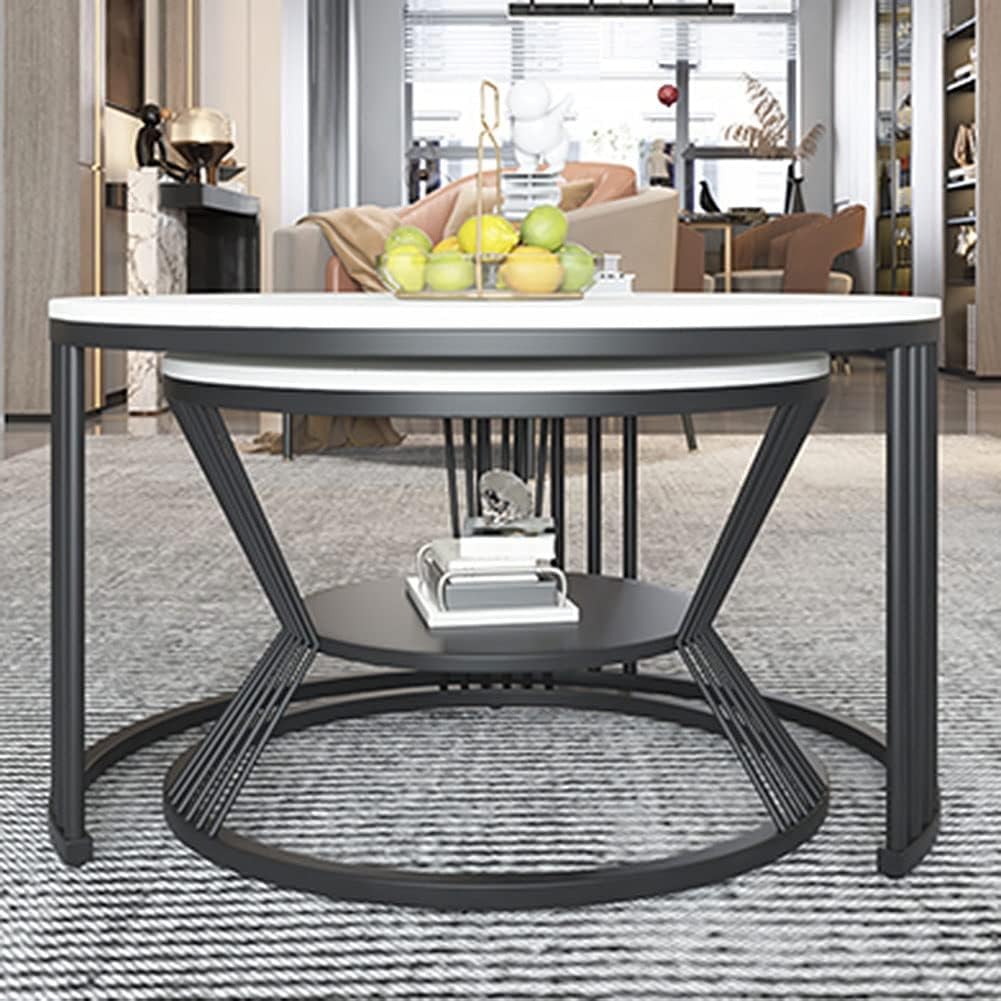 Mocker Living Lounge Round Center Table (Set of 2) (1154)