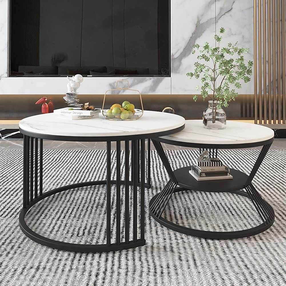 Mocker Living Lounge Round Center Table (Set of 2) (1154)