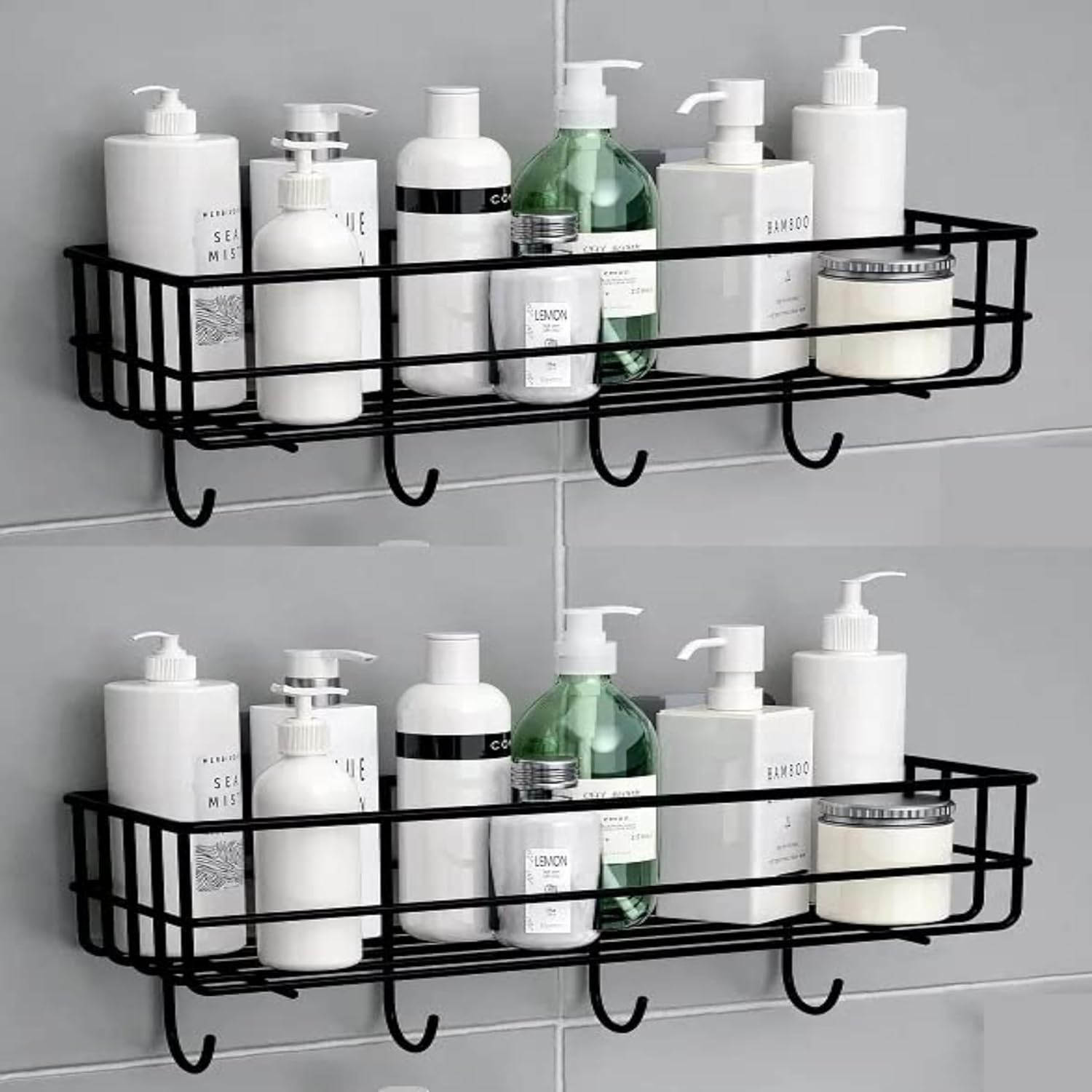 BATHROOM KITCHEN PUNCH CORNER FRAME SHOWER SHELF WROUGHT IRON (1204)