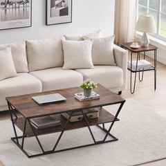 Haetur Industrial Coffee Living Room Center Table (1172)