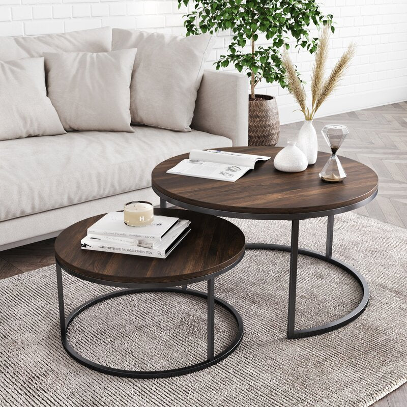 Havenwood Nesting Living Loung Drawing Room Center Tables (Set of 2) (1181)