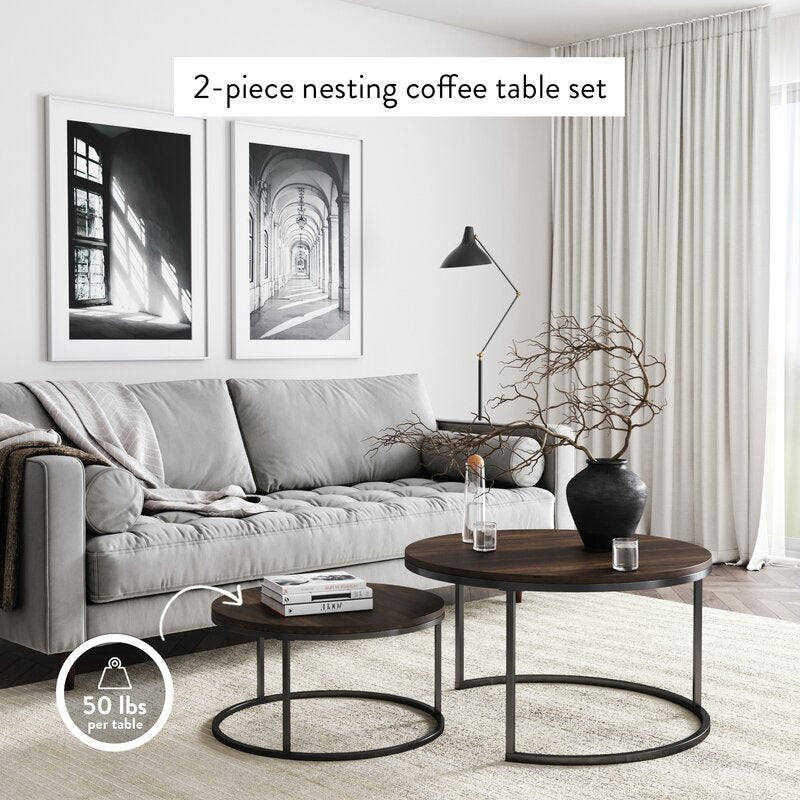 Havenwood Nesting Living Loung Drawing Room Center Tables (Set of 2) (1181)