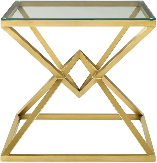 Glassy Pyramid Lounge Living Sofa Side Coffe Table (1158)