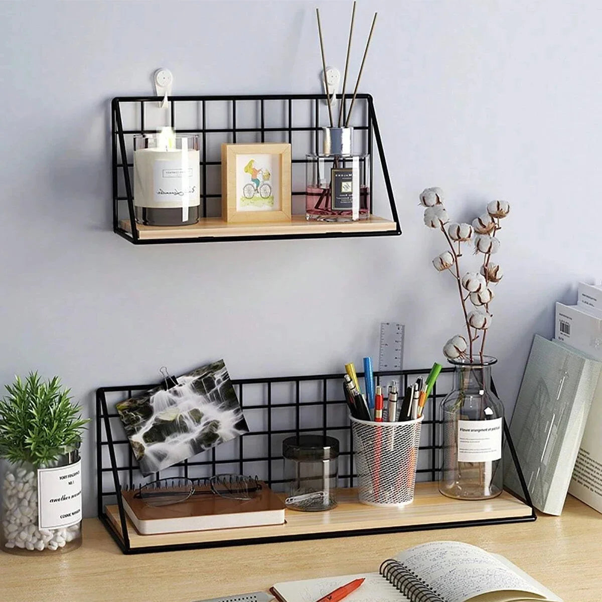 Single piece Wall Mounted Shelves  Wood Hanging Shelf For Living Room (1146)