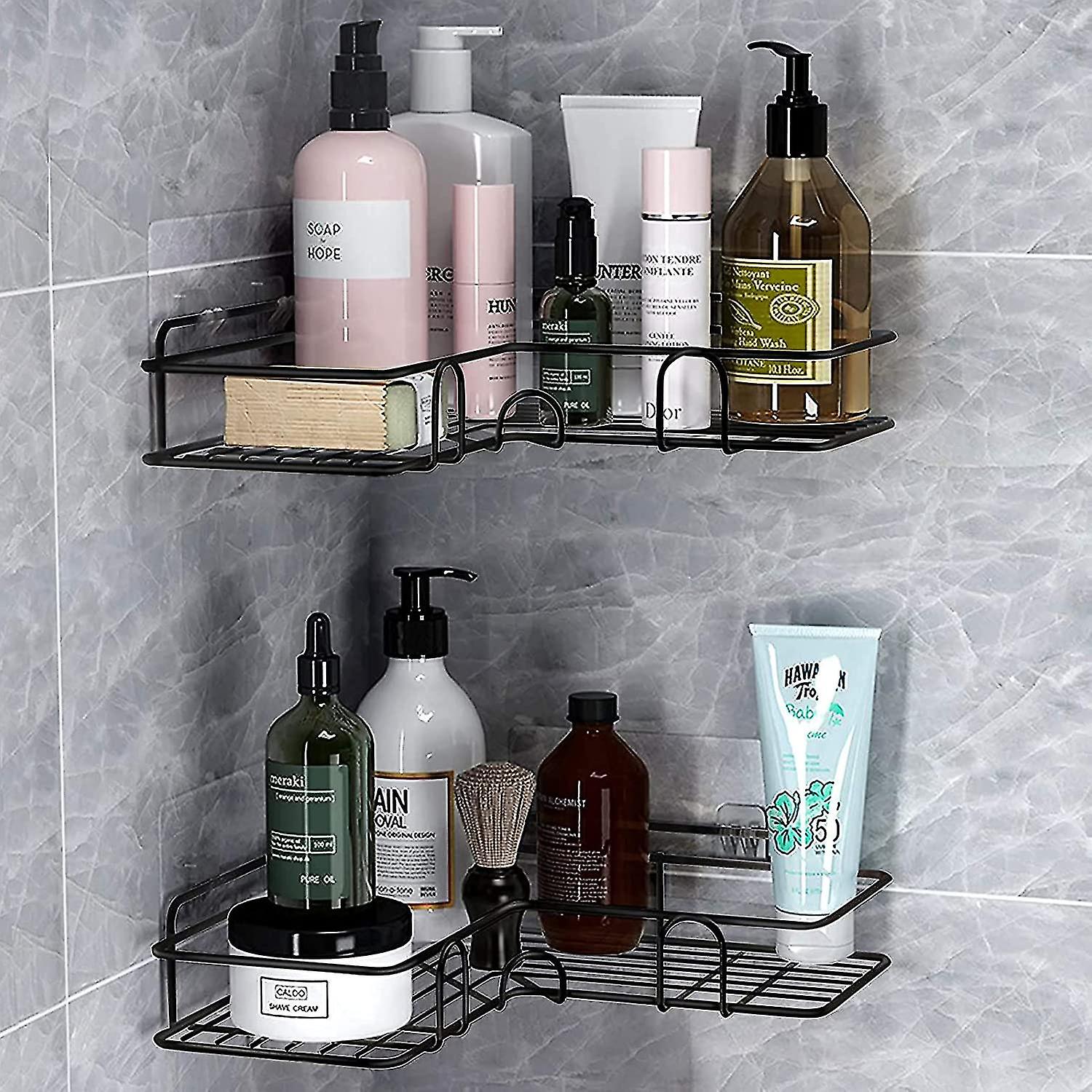 BATHROOM KITCHEN PUNCH CORNER FRAME SHOWER SHELF WROUGHT IRON (1203)