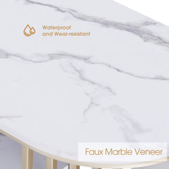 Vinita Console Table for Entryway Gold Entryway Table with Storage (1140)